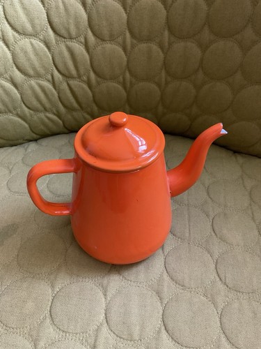 Mid century enamel orange - enamel,