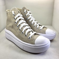 CONVERSE Move All Star Chuck Taylor Platform Hi Tops Beige UK5.5 *NEW* (X319)