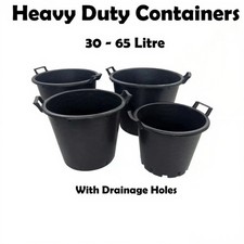 Large plastic plant pots - plastic,