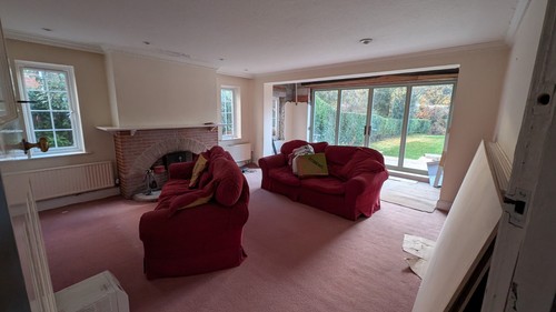 Pair red dfs - pair, sofa
