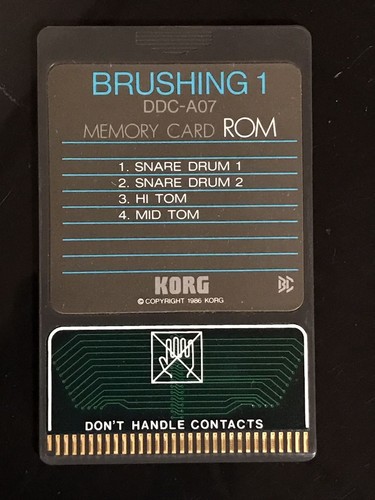 Korg ddc a07 - brushing, memory
