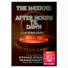 The Weeknd Poster 2026 Manchester Concert Poster For The Weeknd Fans Concert