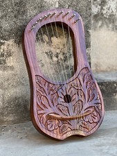 Rosewood Brown Flower Lyre