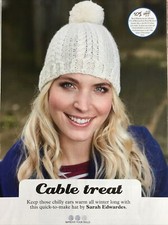 Ladies Cable Stitch Bobble Hat Knitting Pattern (Please See Notes)