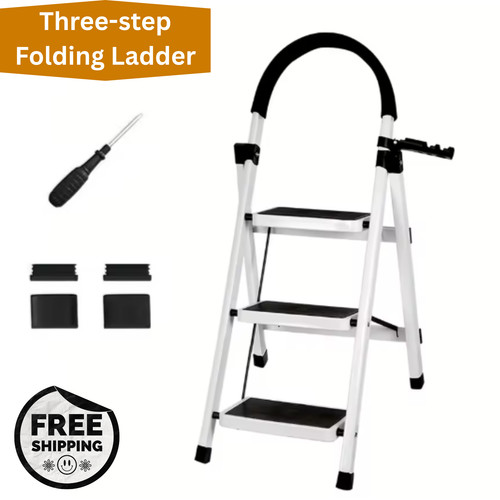 Three step folding ladder - folding,