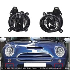Pair Front Bumper Fog Lights For Mini Cooper One R50 R52 R53 63176925050*