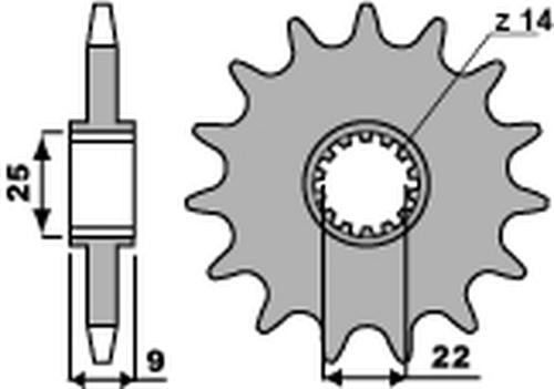 Front sprocket 2097 - 2097, 18nc