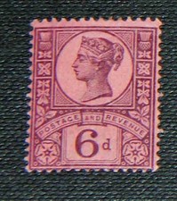 GB QV  1887-92 6d Purple on