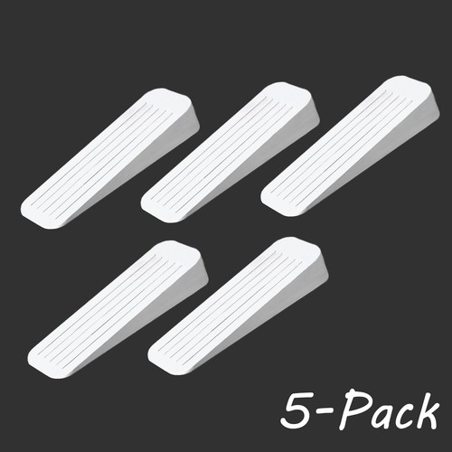 White rubber door wedges stop - white,