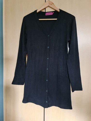 Boohoo size black - black, ribbed