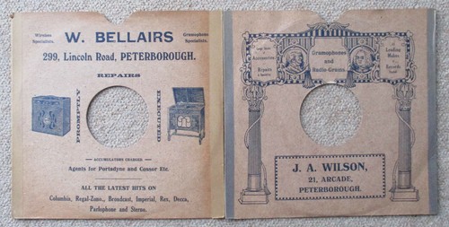 Two 78rpm record sleeves - ., w