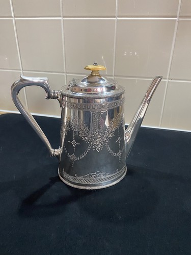 Antique silver plate coffee - antique,