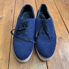 Zara Blue Lace Up Brogue Sz