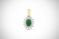 Emerald and Diamond Oval
