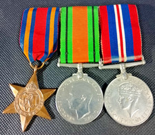 3 ORIGINAL MEDALS & BAR - THE