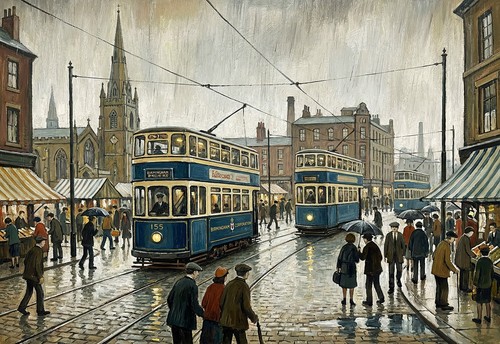 Birmingham trams city - birmingham,