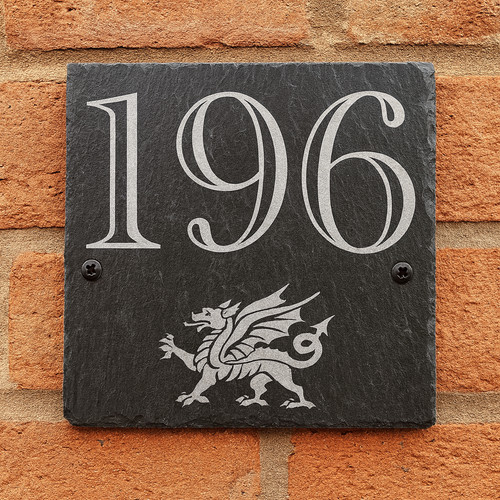 Welsh dragon engraved natural - engraved,