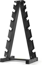 6 Tier Dumbbell Rack Heavy Duty Steel Weights Storage Stand Tree Holds 400kg