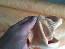 3 Metres Peach Jacquard? Curtain Fabric Embroidered Flowers Design Cotton W140cm