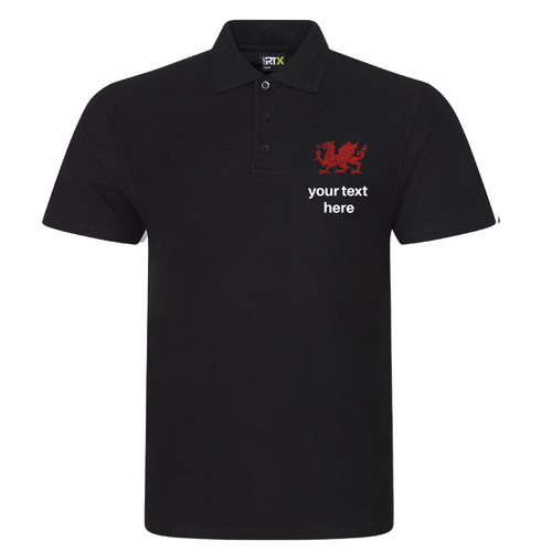 Welsh dragon polo shirt - welsh,