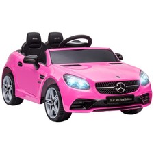 AIYAPLAY Benz 12V Kids Electric Ride On Car w/ Remote Control, Music, Pink