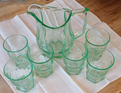 Vintage art deco green - deco, glass