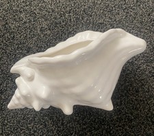 Vintage White Ceramic Conch