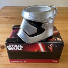 Disney Star Wars 3D Character Mug Boxed Stormtropper Head Helmet Silver Black GC