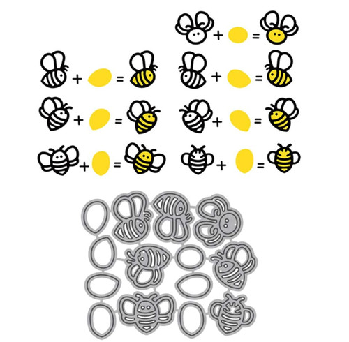 Bees cutting dies metal - bees,