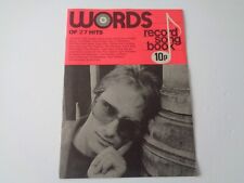 WORDS - RECORD SONG BOOK -