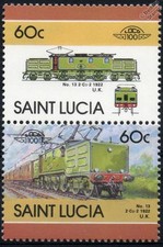 1922 NER Electric 2-Co-2 Class EE1 Locomotive No.13 Train Stamps / LOCO 100