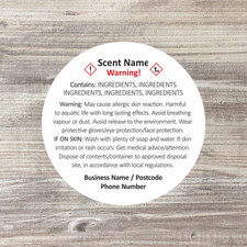 48 x FULLY CUSTOM CLP Labels, Wax Candle Labels, Wax Melt Labels, Safety Label