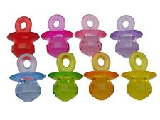 10 Pcs -  38mm Random Mixed Acrylic Faceted Dummies Pendant Charms Pram E26