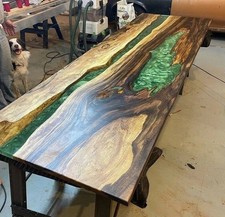 Emerald Green Epoxy Table –