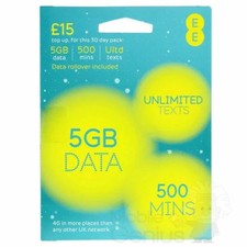Mobile sim card with - ee,