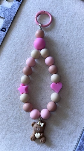 Cute silicone bead pink - bead,