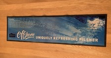 Sharps Offshore Pilsner Rubber Backed Bar Towel / Runner. Alcohol Drink Mancave.