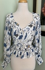 Skemo Boho Smocked  Wrap Top