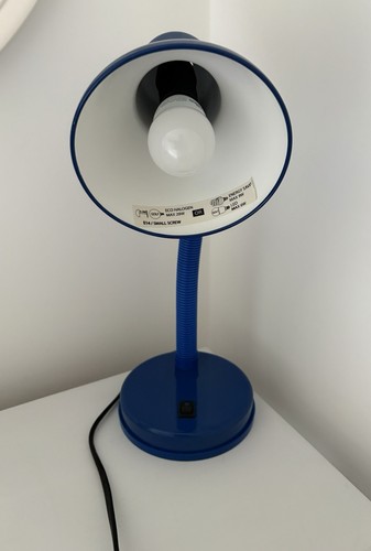 Wilko blue desk lamp - blue,