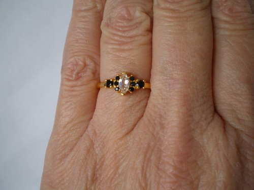 Black spinel topaz ring - &,