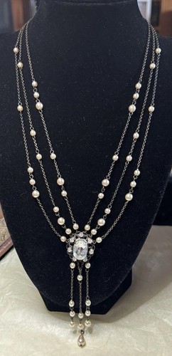 Faux pearl clear crystal - clear,