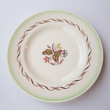 Royal Doulton ceramic dessert plate Woodland pattern England Vintage 1950s