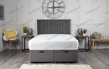 Plush Velvet Ottoman Bed Divan Storage Apollo Headboard - Foot Lift Gas Lift