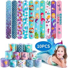 10 x Mermaid Slap Band Snap