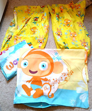 Waybuloo Bedroom Set Curtains & Smaller Toddler Bed Duvet Case with Pillow Cases