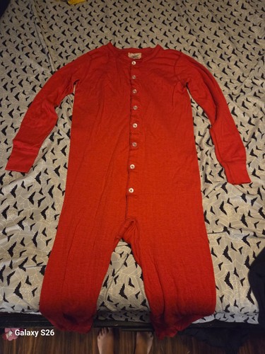 Vintage bean union suit red - vintage,