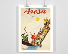 Arosa Switzerland Vintage Ski