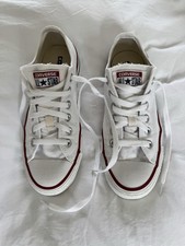 Converse White All Star Canvas Pumps Size 5. Worn But Good Condition See Photos