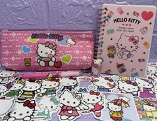 HELLO KITTY Stationary Pencil Case Notebook Rubber Pen Pencil Sanrio Gift Cute
