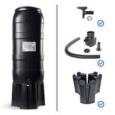 100L Slimline Water Butt with Stand, Lid, Hose Connect Tap & Rain Diverter